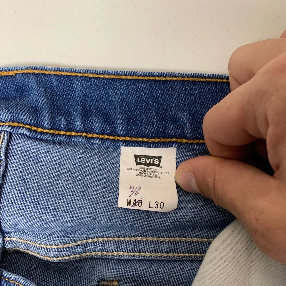 Levi's 517 Bootcut Jeans Mens 40x30 (37x29) Blue Vintage Orange Tab USA Made‎